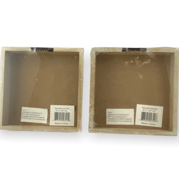 Nautical Coastal Beach Plaques Wall Decor Set of 2 Square 6” x 6”’ - Picture 7 of 12